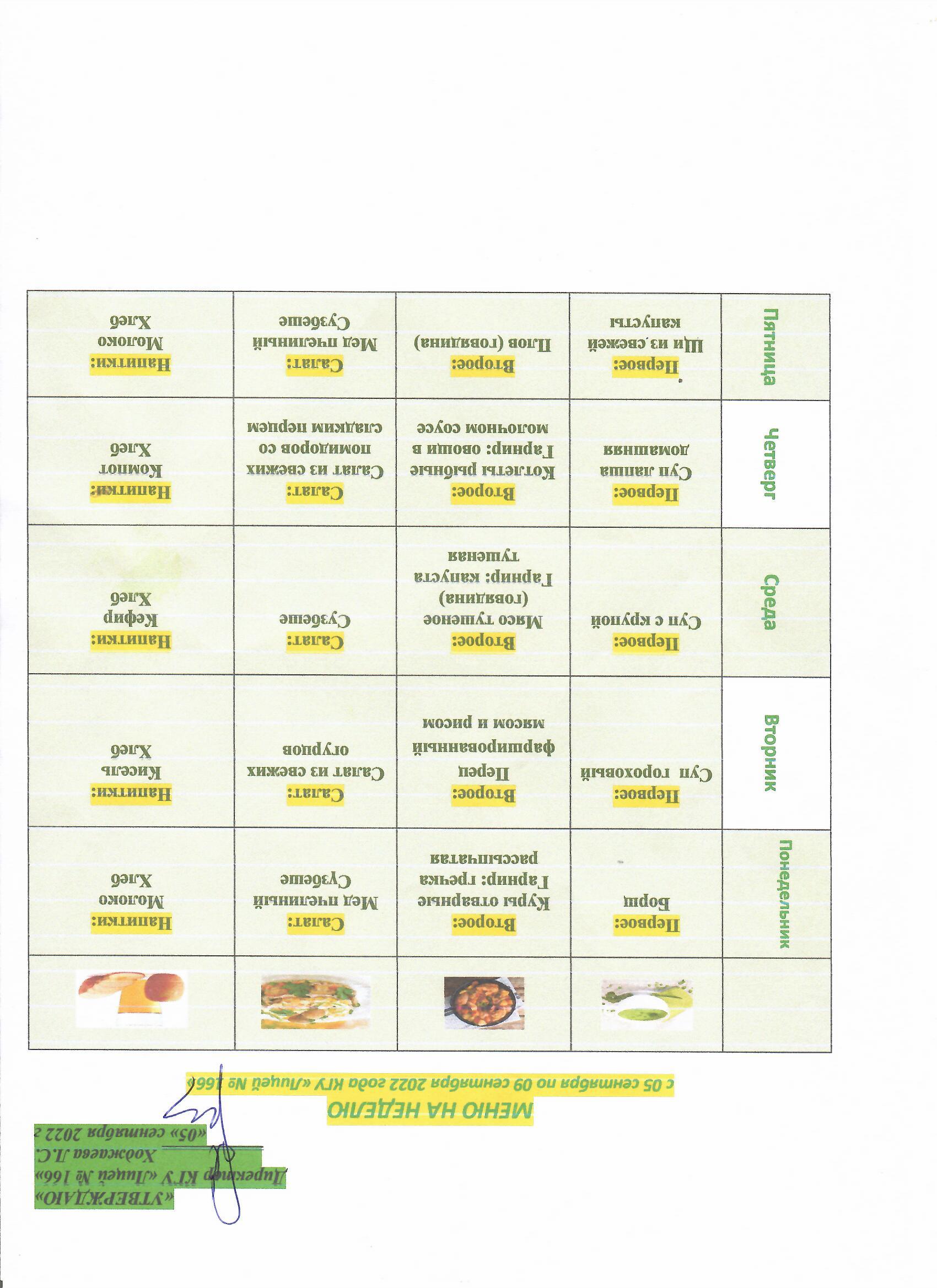 Меню 05-09.09.2022г